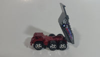 2002 Matchbox Demolition Force Dump Truck Dark Red with Grey Dumper Die Cast Toy Car Construction Equipment Vehicle