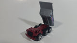 2002 Matchbox Demolition Force Dump Truck Dark Red with Grey Dumper Die Cast Toy Car Construction Equipment Vehicle