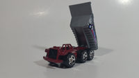 2002 Matchbox Demolition Force Dump Truck Dark Red with Grey Dumper Die Cast Toy Car Construction Equipment Vehicle