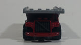 2002 Matchbox Demolition Force Dump Truck Dark Red with Grey Dumper Die Cast Toy Car Construction Equipment Vehicle