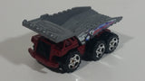 2002 Matchbox Demolition Force Dump Truck Dark Red with Grey Dumper Die Cast Toy Car Construction Equipment Vehicle