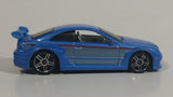 2008 Hot Wheels Web Trading Cars AMG Mercedes CLK DTM Metalflake Light Blue Die Cast Toy Car Vehicle