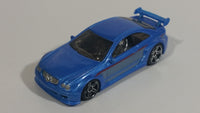 2008 Hot Wheels Web Trading Cars AMG Mercedes CLK DTM Metalflake Light Blue Die Cast Toy Car Vehicle