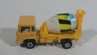 Vintage Yatming Cement Mixer Truck Yellow with White Mixing Barrel Die Cast Toy Car Vehicle