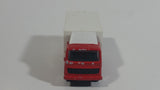 Majorette No. 265 Saviem Pizza Del Arte Restaurant Food Delivery Container Truck Red and White Die Cast Toy Car Vehicle with Opening Rear Door