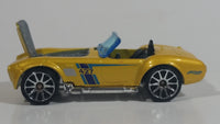 2012 Hot Wheels Shelby Classic Cobra Convertible Metalflake Light Gold Die Cast Toy Car Vehicle w/ Opening Hood