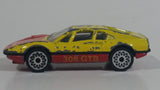 Vintage 1986 Matchbox No. 70 Ferrari 308 GTB Yellow and Red Die Cast Toy Race Car Vehicle