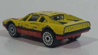 Vintage 1986 Matchbox No. 70 Ferrari 308 GTB Yellow and Red Die Cast Toy Race Car Vehicle