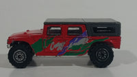 Unknown Brand Hummer Red with Black Roof Die Cast Toy Car Vehicle