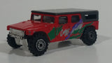 Unknown Brand Hummer Red with Black Roof Die Cast Toy Car Vehicle