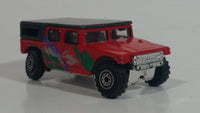 Unknown Brand Hummer Red with Black Roof Die Cast Toy Car Vehicle