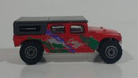 Unknown Brand Hummer Red with Black Roof Die Cast Toy Car Vehicle