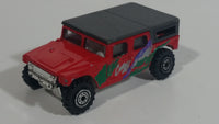 Unknown Brand Hummer Red with Black Roof Die Cast Toy Car Vehicle