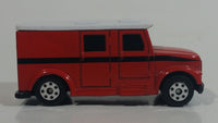 Maisto Fresh Metal City Service Armored Van Truck Dark Burnt Orange with White Roof Die Cast Toy Car Vehicle