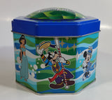 2001 Disney Sea Tokyo Grand Opening Chocolate Filled Puffs Cartoon Character Themed Octagon Shaped Tin Metal Container