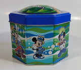 2001 Disney Sea Tokyo Grand Opening Chocolate Filled Puffs Cartoon Character Themed Octagon Shaped Tin Metal Container