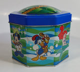 2001 Disney Sea Tokyo Grand Opening Chocolate Filled Puffs Cartoon Character Themed Octagon Shaped Tin Metal Container