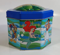 2001 Disney Sea Tokyo Grand Opening Chocolate Filled Puffs Cartoon Character Themed Octagon Shaped Tin Metal Container