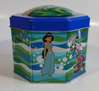 2001 Disney Sea Tokyo Grand Opening Chocolate Filled Puffs Cartoon Character Themed Octagon Shaped Tin Metal Container