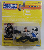 1997 10th Year Edition Kenner Hasbro Starting Lineup NHL Ice Hockey Player Goalie Darren Puppa Tampa Bay Lightning Action Figure and Fleer Trading Card New in Package