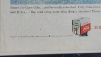 Rare Vintage 1959 Coca-Cola "Sign Of Good Taste" "Be Really Refreshed" "Reach For Coke" Framed Magazine Print Ad Cola Soda Pop Beverage Collectible