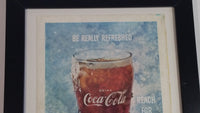 Rare Vintage 1959 Coca-Cola "Sign Of Good Taste" "Be Really Refreshed" "Reach For Coke" Framed Magazine Print Ad Cola Soda Pop Beverage Collectible