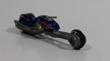 2007 Hot Wheels Truckin’ Transporters Hammer Sled Motorcycle Metalflake Blue Die Cast Toy Motorbike Vehicle