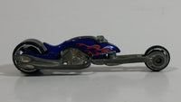 2007 Hot Wheels Truckin’ Transporters Hammer Sled Motorcycle Metalflake Blue Die Cast Toy Motorbike Vehicle