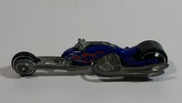 2007 Hot Wheels Truckin’ Transporters Hammer Sled Motorcycle Metalflake Blue Die Cast Toy Motorbike Vehicle