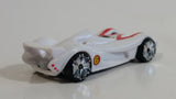 2008 Hot Wheels Track Set Exclusive Mach 6 Speed Racer White Plastic Toy Race Car Vehicle