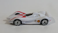 2008 Hot Wheels Track Set Exclusive Mach 6 Speed Racer White Plastic Toy Race Car Vehicle