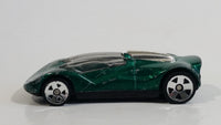 1999 Hot Wheels Double Cross Metalflake Dark Green Die Cast Toy Car Vehicle McDonald's Happy Meal 9/16