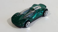 1999 Hot Wheels Double Cross Metalflake Dark Green Die Cast Toy Car Vehicle McDonald's Happy Meal 9/16