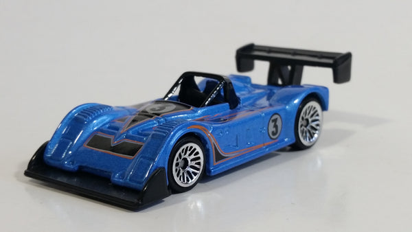 2007 Hot Wheels Mystery Cars Riley and Scott Mk III Metalflake Blue Die Cast Toy Race Car Vehicle