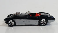 2000 Hot Wheels First Editions Austin Healey Black Convertible Die Cast Toy Car Vehicle - Silver Side Version