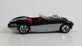 2000 Hot Wheels First Editions Austin Healey Black Convertible Die Cast Toy Car Vehicle - Silver Side Version