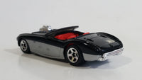 2000 Hot Wheels First Editions Austin Healey Black Convertible Die Cast Toy Car Vehicle - Silver Side Version