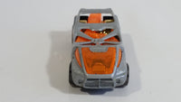 2012 Hot Wheels Thrill Racers Space Mega Thrust Night Burner Metalflake Light Grey Die Cast Toy Race Car Vehicle