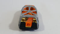 2012 Hot Wheels Thrill Racers Space Mega Thrust Night Burner Metalflake Light Grey Die Cast Toy Race Car Vehicle