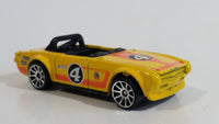 2011 Hot Wheels Track Stars Triumph TR6 Yellow #4 Die Cast Toy Race Car Vehicle