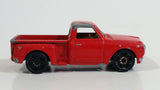 2002 Hot Wheels First Editions Custom '69 Chevy Pickup Truck Red Die Cast Toy Car Vehicle