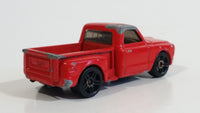 2002 Hot Wheels First Editions Custom '69 Chevy Pickup Truck Red Die Cast Toy Car Vehicle