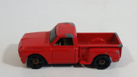 2002 Hot Wheels First Editions Custom '69 Chevy Pickup Truck Red Die Cast Toy Car Vehicle