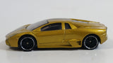 2013 Hot Wheels World Race Lamborghini Reventon Metalflake Gold Die Cast Toy Car Vehicle