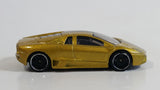 2013 Hot Wheels World Race Lamborghini Reventon Metalflake Gold Die Cast Toy Car Vehicle