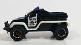 2013 Matchbox Heroic Rescue Road Raider Police Black and White Die Cast Toy Car Off-Road Emergency Vehicle