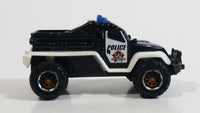 2013 Matchbox Heroic Rescue Road Raider Police Black and White Die Cast Toy Car Off-Road Emergency Vehicle