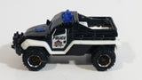 2013 Matchbox Heroic Rescue Road Raider Police Black and White Die Cast Toy Car Off-Road Emergency Vehicle