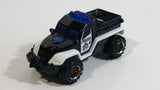 2013 Matchbox Heroic Rescue Road Raider Police Black and White Die Cast Toy Car Off-Road Emergency Vehicle