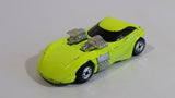 1994 Hot Wheels Ultra Hots Twin Mill II Bright Yellow Die Cast Toy Car Vehicle - Grey Base